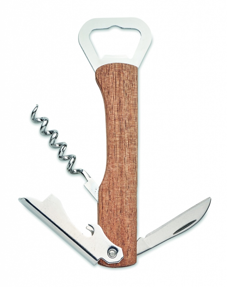 Logotrade promotional giveaway image of: 3 in 1 bamboo bottle opener WOOL